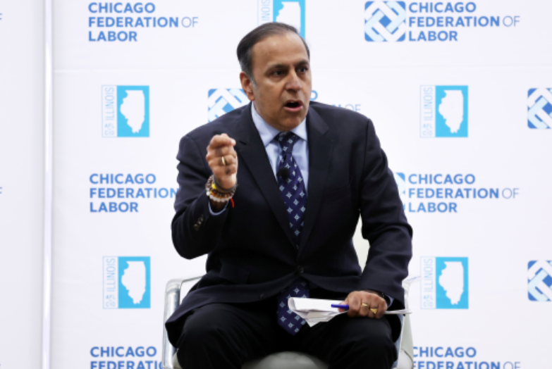 Raja at Chicago Federation of Labor event